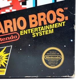Super Mario Bros - NES Matte Sticker Seal 1985 Test Market Release - CIB GRAIL