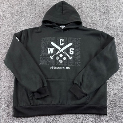 #ad #ad Chicago White Sox Fleece Hoodie Mens XL Black #x27;South Side Crew#x27; $13.50