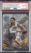 2022 BOWMAN UNIVERSITY BEST #51 VICTOR WEMBANYAMA 293/299 PSA 10