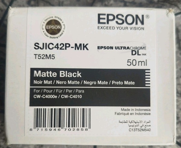 Original Epson SJIC42P-MK Matte Black 50Ml Tintenpatrone FüR Cw-C4000E CW-C4010-image