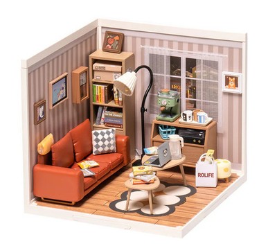 Rolife Cozy Living Lounge Super Creator Miniature House DW007