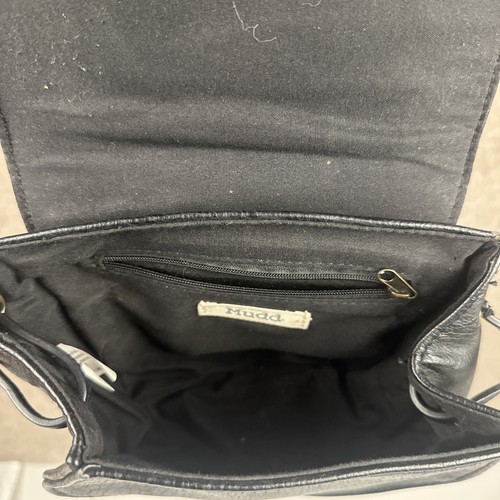 Vintage Mudd Y2K Crossbody Handtasche Kunstleder kleiner verstellbarer Riemen Quasten schwarz - Bild 7 von 14