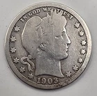 《Silver》1903 USA BARBER QUARTER -- .1808 OZ of SILVER!!!