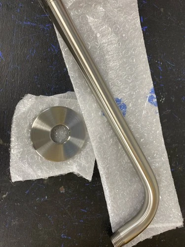 Signature Hardware SHRSA123ZBN 12" Rain Shower Arm and Flange - Brushed Nickel - Picture 2 of 2