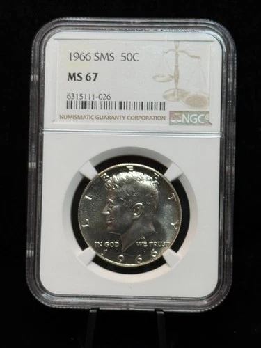 NGC MS67 1966 SMS Kennedy Half Dollar 50C Silver Coin-026