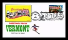 Dr Jim Stamps 34c Greetings From America Vermont First Day Issue Sheky Cachet