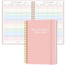 Bill Payment Checklist - Monthly Bill Organizer Planner 5.8" x 8.5" A.Pink