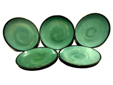 Sango Nova Green Dinner Plates 10 1/2" (Set Of 5)