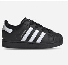adidas Originals Superstar II Boys Toddler Black/White Logo Lace Up Sneaker