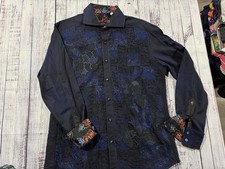 NEW Mens Robert Graham Shirt Sz L LIMITED EDITION Lots Of Detail 0458