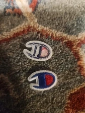2-Champion Logos SportsWear Apparel Embroidered Iron On Sew On 1” Patch NEW