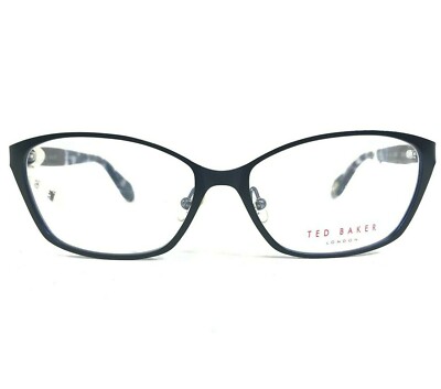 Ted Baker Eyeglasses Frames B225 NAV Blue Cat Eye Full Wire Rim 54-15-135