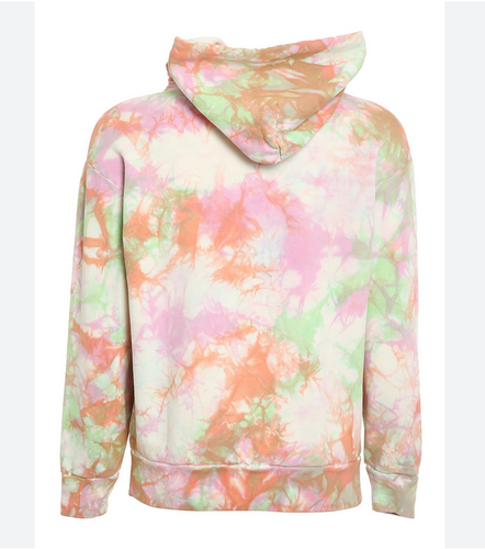 Aries Temple Cotton Logo Print Tie Dyed Hoodie Multi Size L 400133 - Picture 2 of 2