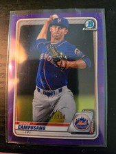 2020 Bowman Chrome Prospects Purple Refractor /250 Briam Campusano #BCP-7 Mets