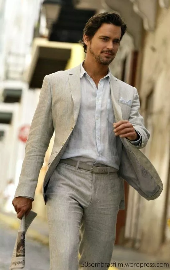 Men Ivory Summer Beach Linen Suit Groom Tuxedos Wedding Prom