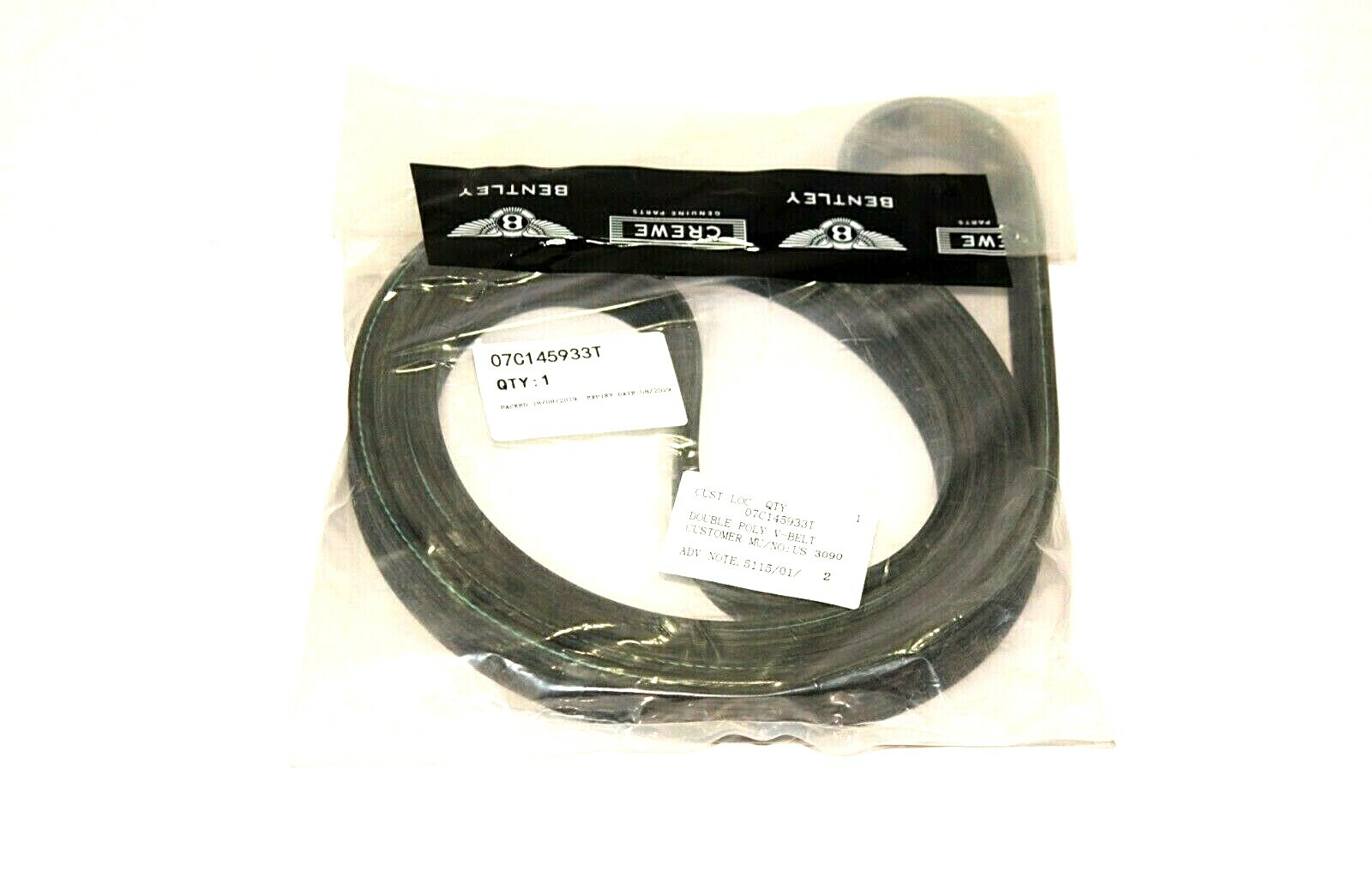 Bentley Continental Gt Gtc & Flying Spur Serpentine V Belt - Genuine