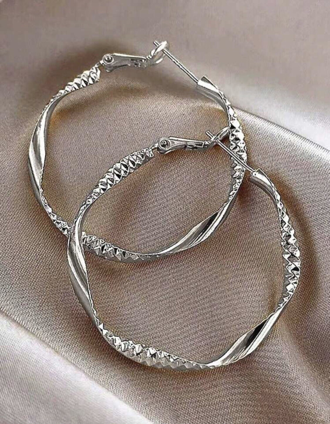 Silver Drop Dangle Hoop Earrings for Stylish Elevation-image