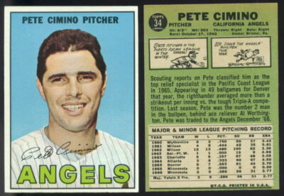 15677) 1967 Topps 34 Pete Cimino Angels-EM | eBay