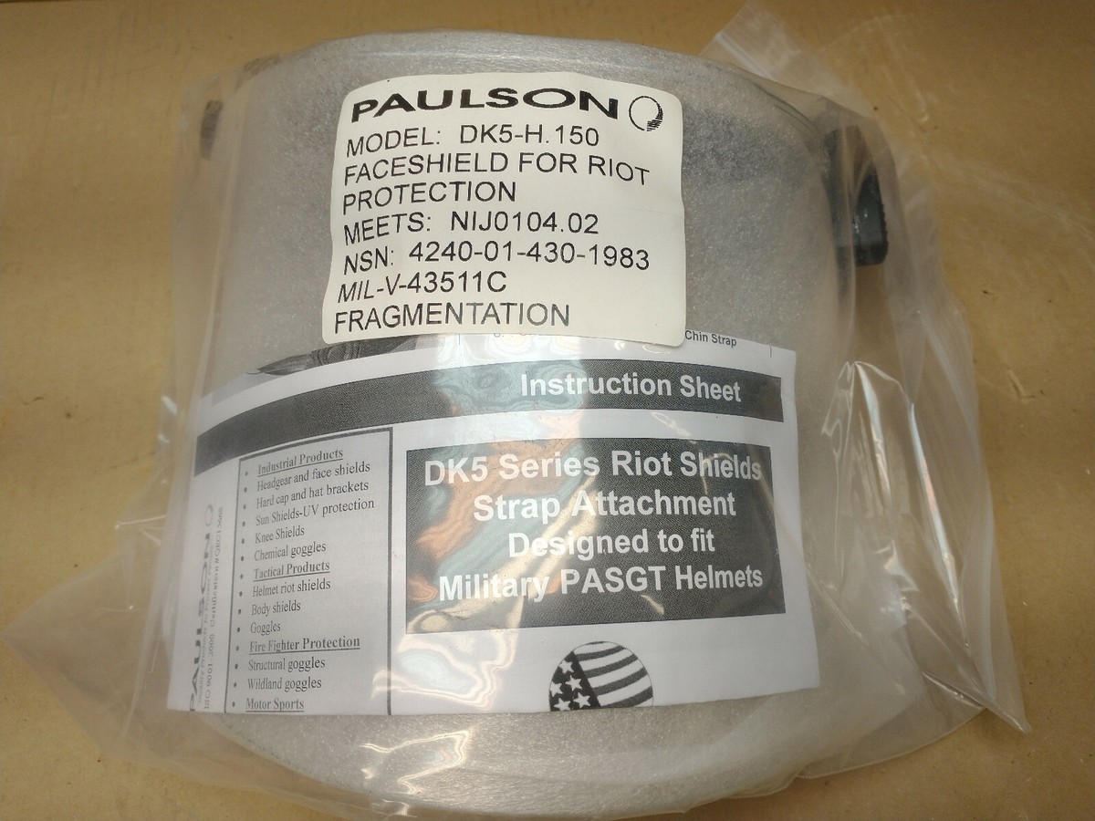 Paulson DK5-H.150 paintball military riot face shields | eBay