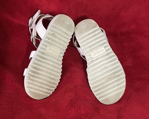 Cat & Jack Girl's Hoop & Loop Closure Open Toe White Gladiator Sandals Size: 11 - Picture 7 of 12
