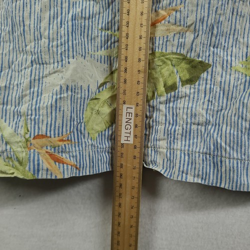 Tommy Bahama Shirt Button-Up Short Sleeve Size M Silk Blue Floral Adult Mens - Picture 6 of 10