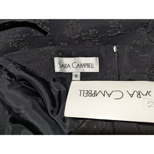 SARA CAMPBELL Spaghetti Strap summer floral sheath mini black dress size 6 NWT - Picture 9 of 10