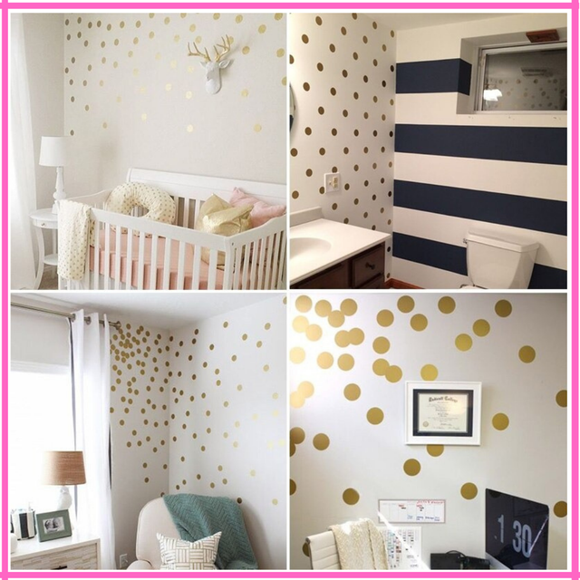 Stars Polka Dots Hearts Clouds Wallpaper Nursery Bedroom Decor Kids For Sale Online Ebay