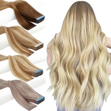 100 Remy Traceless Tape In Human Hair Extensions Thick Skin Weft 40/60/80PCS