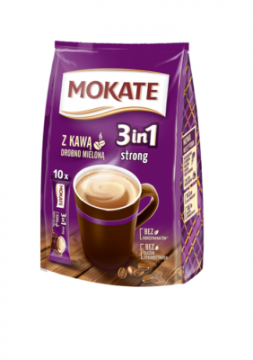 MOKATE INSTANT COFFEE 3in1 STICKS - 10x17G - SACHETS IRISH LATTE