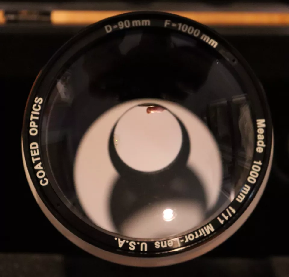 MEADE 1000 MM f/11 LENTE ESPEJO U.S.A. D=90 MM F=1000 MM VISOR EN ESTUCHE = Foto 3 de 4