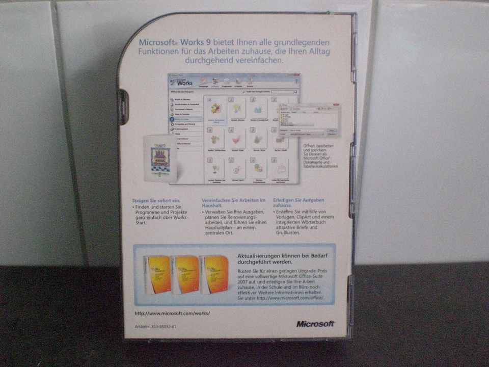 Microsoft Works 9.0 deutsch Artikeln. X13-65097-01 Box Version Windows - Bild 2 von 4