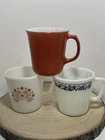 Vintage Pyrex Assorted Mugs Lot Of 3