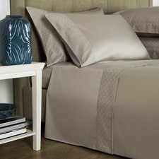FRETTE SAVONA KING 4 PIECE SHEET SET SATEEN BEIGE MADE IN ITALY 1,600 NWT