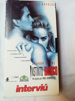 Basic Instinct VHS Tape Sharon Stone Michael Douglas Paul Verhoeven 1992
