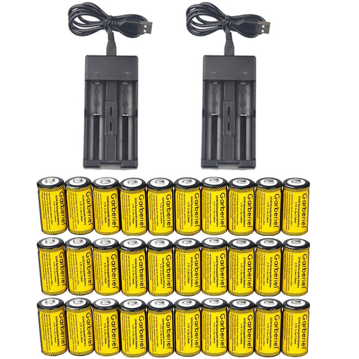 Lot 2800mAh CR123A 16340 Batteries Rechargeable Lithium Battery 
