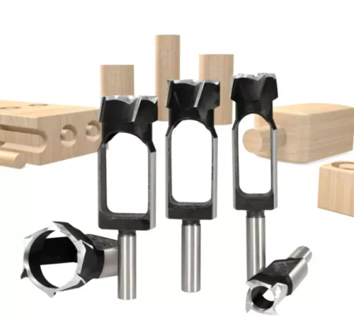 Wood Tenon Dowel Plug Cutter Woodworking Tenon Drill Bit for Carpentry Furniture