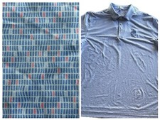 Peter Millar Summer Comfort Polo Shirt Men  s XL Geometric Golf Performance
