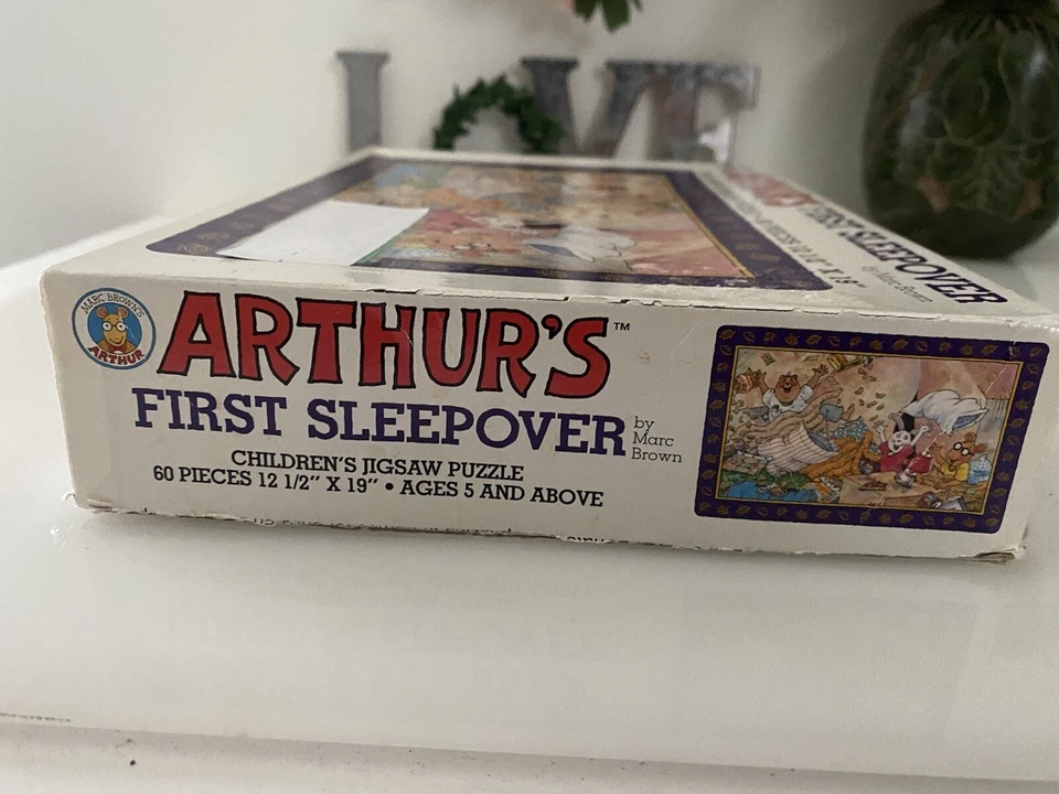 96' Arthur's First Sleepover Children's 60 Piece Jigsaw Puzzle by Marc Brown Vtg - Image 4 of 4