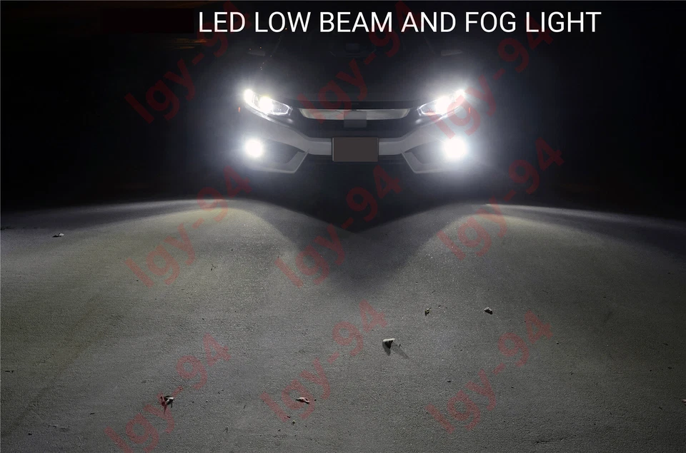 Para Pontiac G6 2005-2010 - 2 piezas 6000K Blanco H11 LED Faros Bombillas Haz Bajo POR Foto 2 de 4