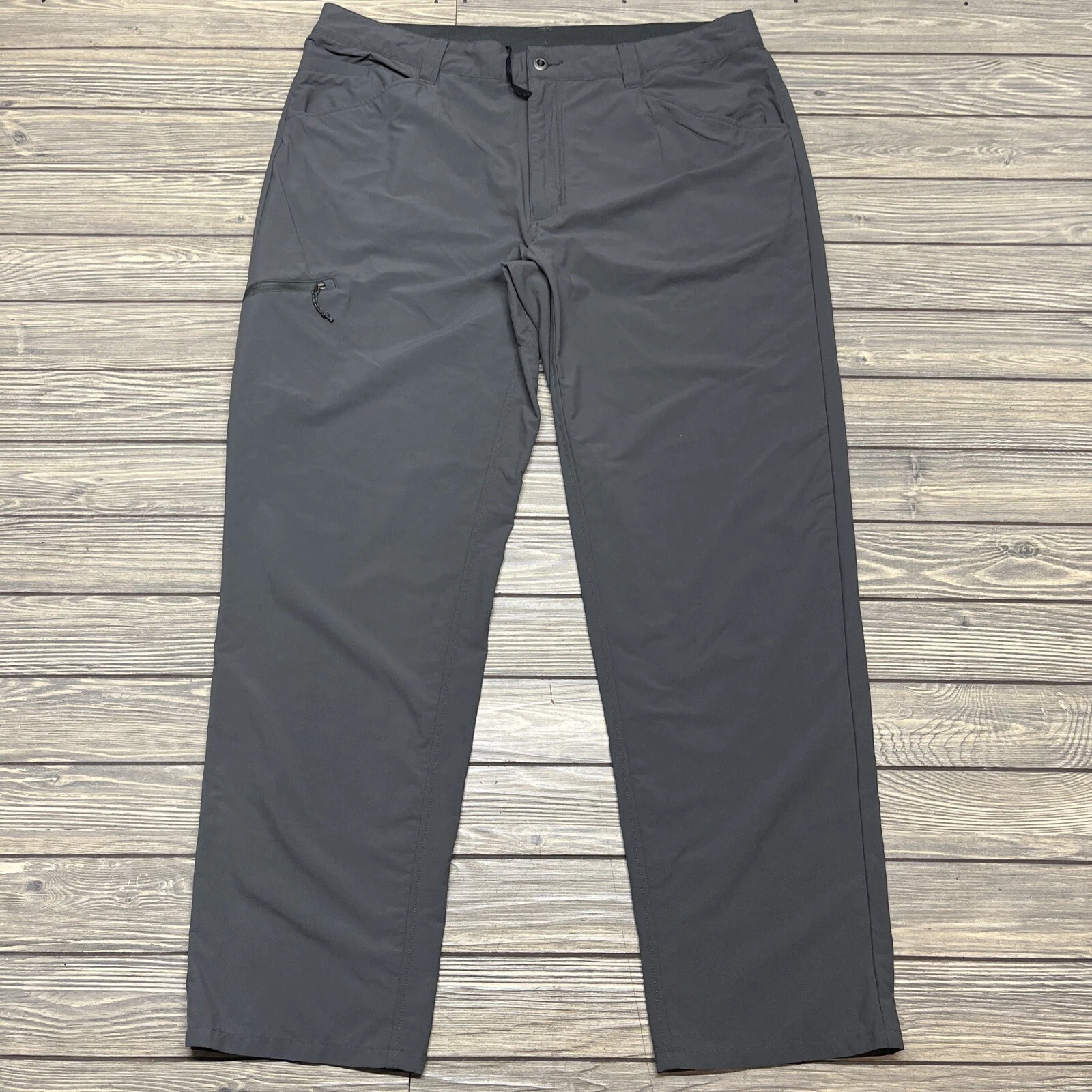 Patagonia Pants Mens Gray Stretch Quandary Outdoor Lightweight Hiking Sz 40x32