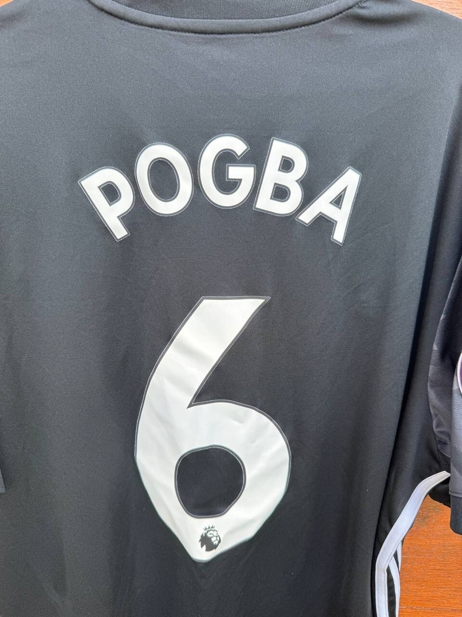 Maillot De Football Manchester United Extérieur 2017/2018 - Paul Pogba #6, Taille XL - Occasion