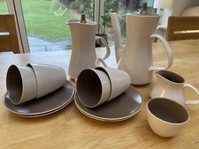 Poole Pottery Coffee Set Twintone Mushroom 
