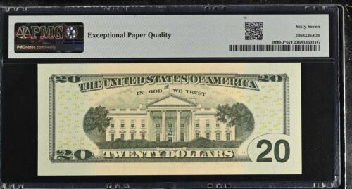2004 $20 Federal Reserve Note Fr-2090-J* Kansas City PMG67 Superb Gem EPQ - Picture 2 of 2