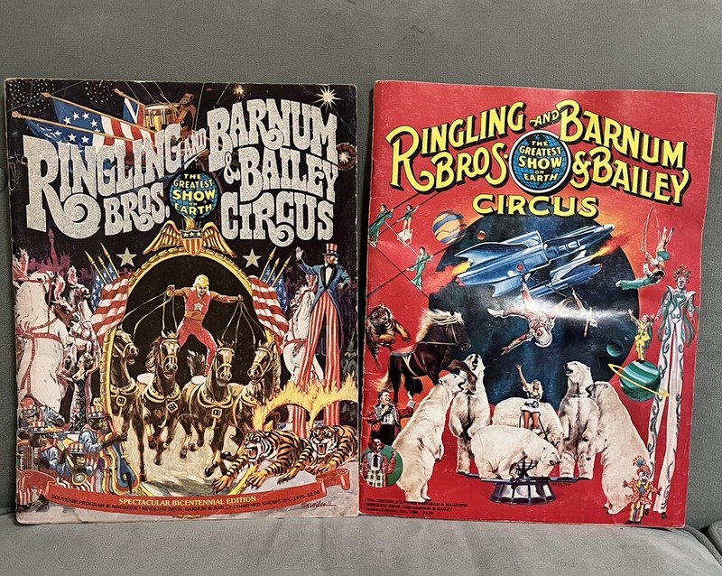 Vintage 1976 & 1980 Ringling Bros and Barnum & Bailey Circus Program & Magazine
