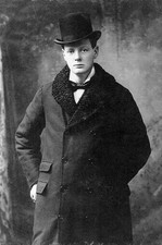 SIR WINSTON CHURCHILL PORTRAIT ENGLAND 1900 8x12 GLOSSY PHOTO PRINT