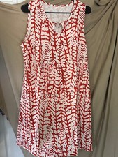 WSD1-Shein Womens red/white Sleeveless SUNDress.   L