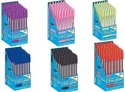 TIGER CRISTAL KUGELSCHREIBER BALL POINT BIROS 1mm - SCHWARZ BLAU ROT LILA GRÜN