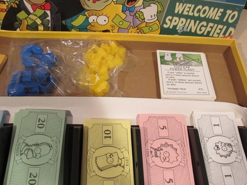 The Simpsons Monopoly Game 2001 6 Pewter Figures Complete except for Rules - Picture 5 of 7