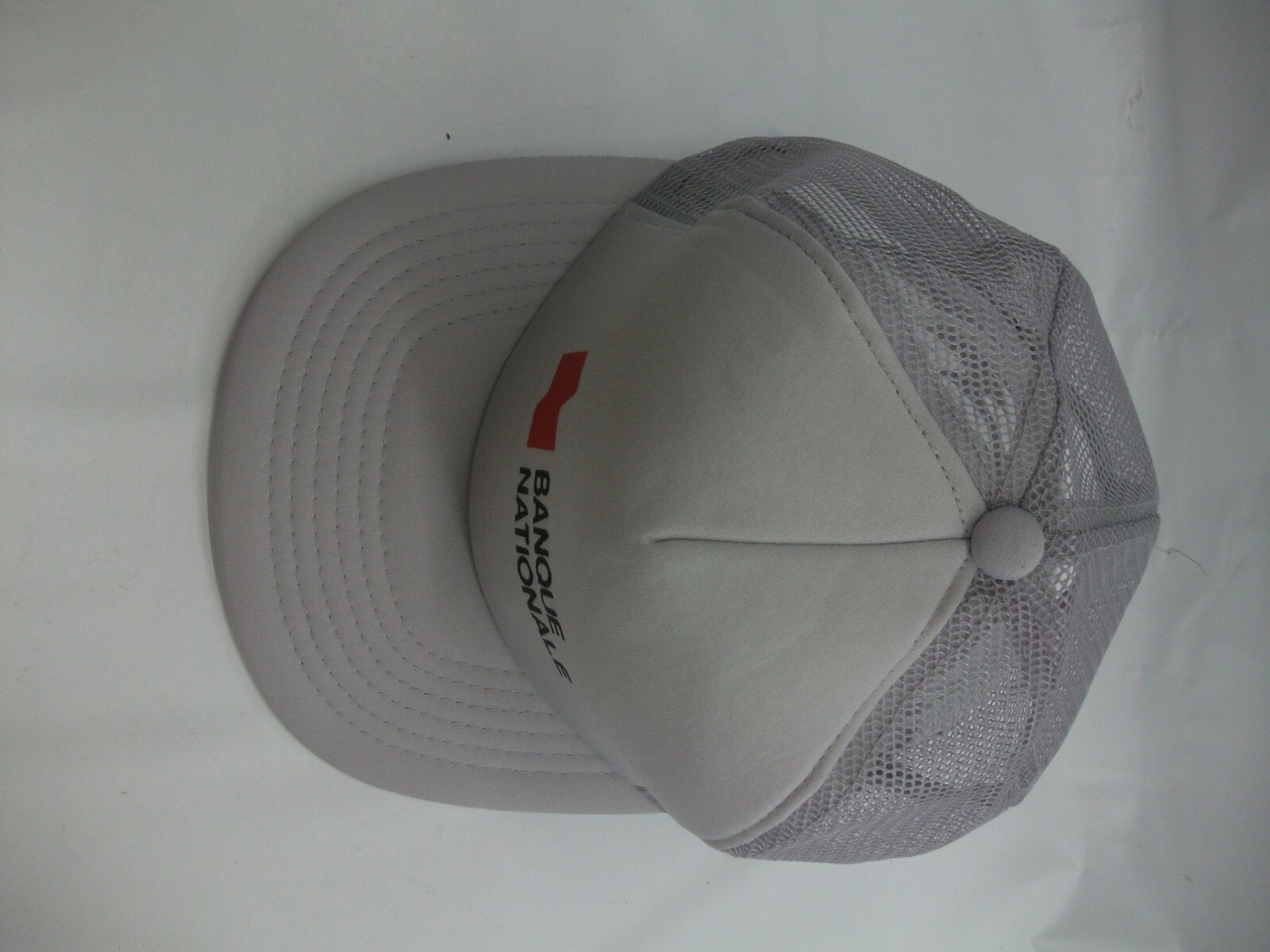 Banque National French Francais Hat Vintage Gray Snap… Gem