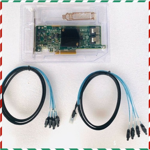 9207-8i 6Gbs LSI SAS HBA FW: P20 IT Mode For ZFS FreeNAS unRAID 2*SATA Cable